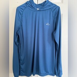 Willit Blue Long Sleeve hooded tee